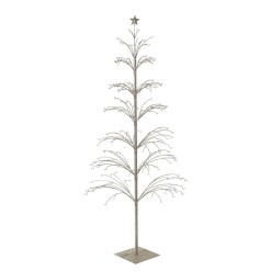 Extra Large Silver Glitter Metal Tree